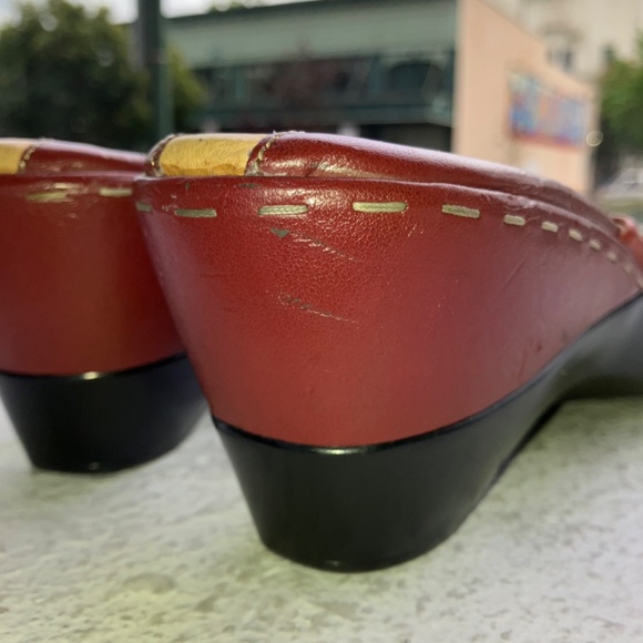 Hush Puppies Red leather slip on shoes - Picture 2 of 8